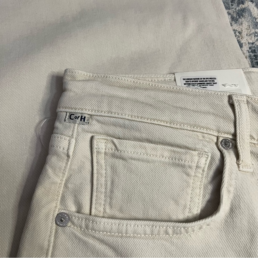 Citizens of Humanity Lyra High Rise Crop Wide Leg Jeans in Almondette NWT Sz 32 - Picture 12 of 13